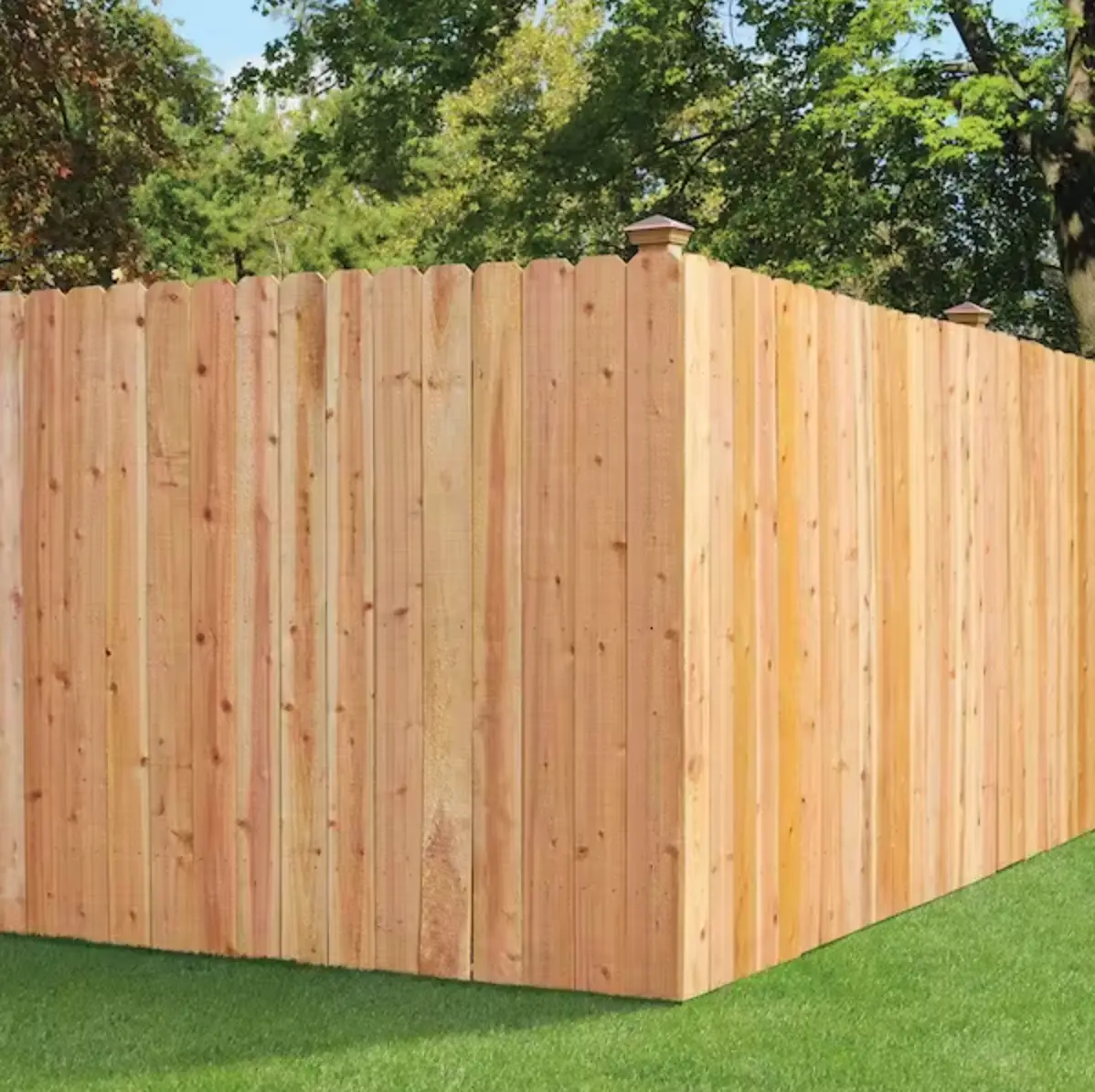 wood picket fence